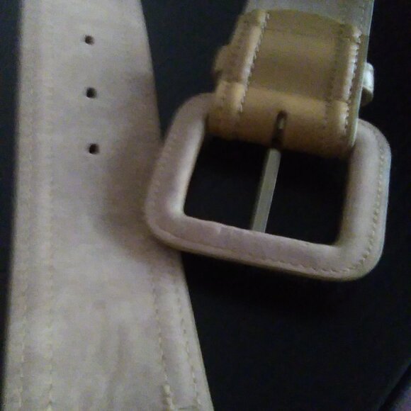 Ann Taylor Wide Genuine Leather Belt With Large Buckle - Picture 6 of 12